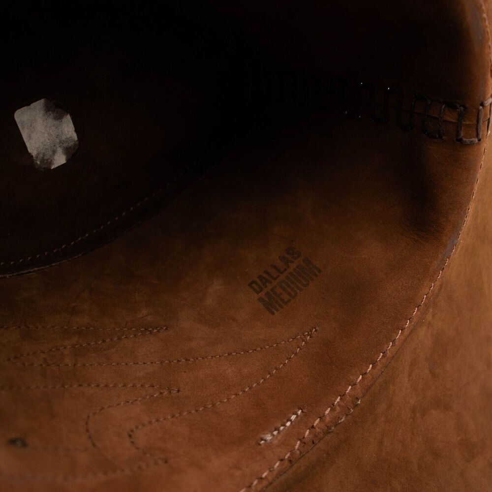 Vintage San Zeno Cowboy Western Festival Hat Brown Suede Leather SIZE M - Picture 5 of 5